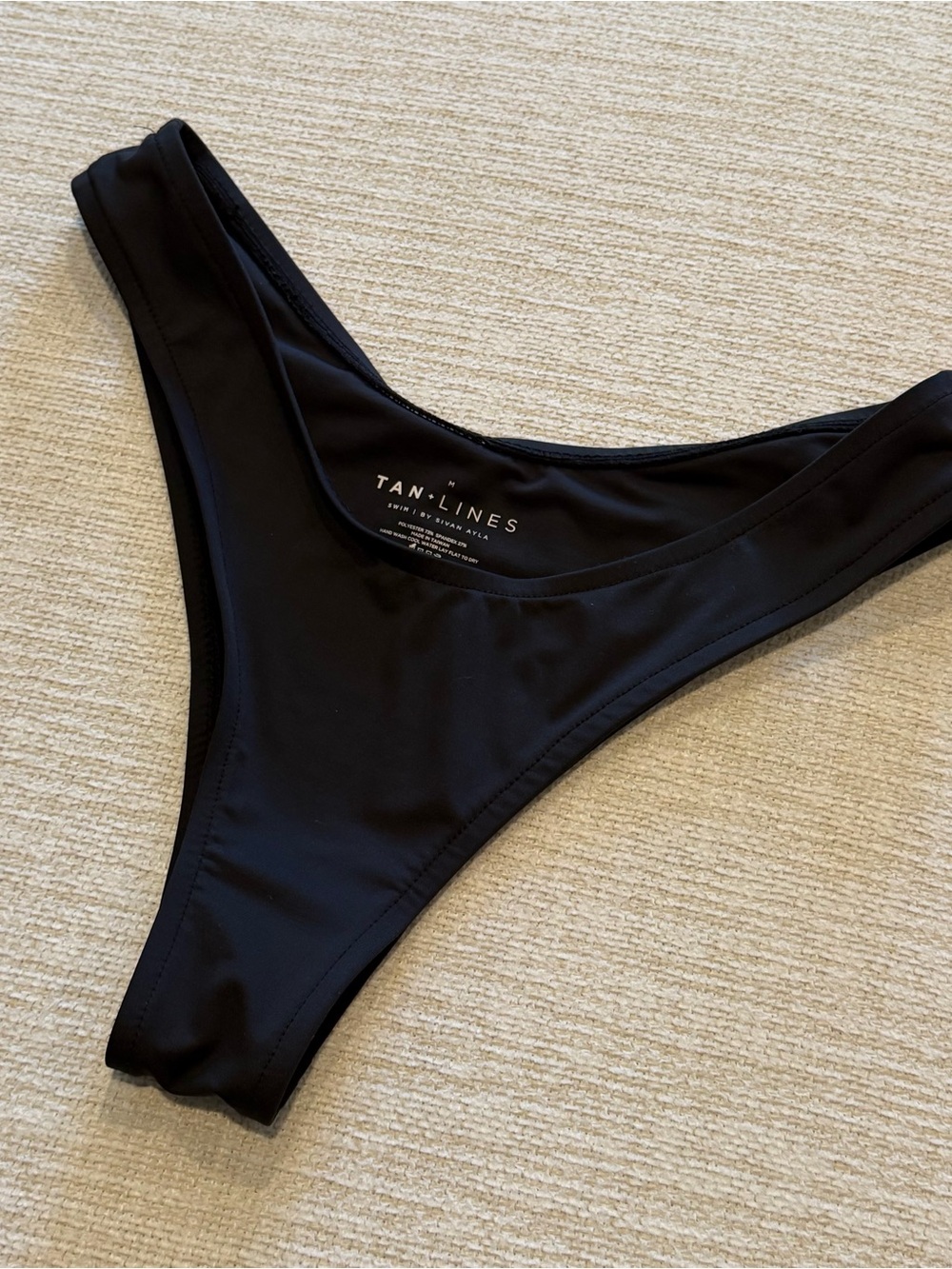 Women's Black High-Cut Bikini Bottom